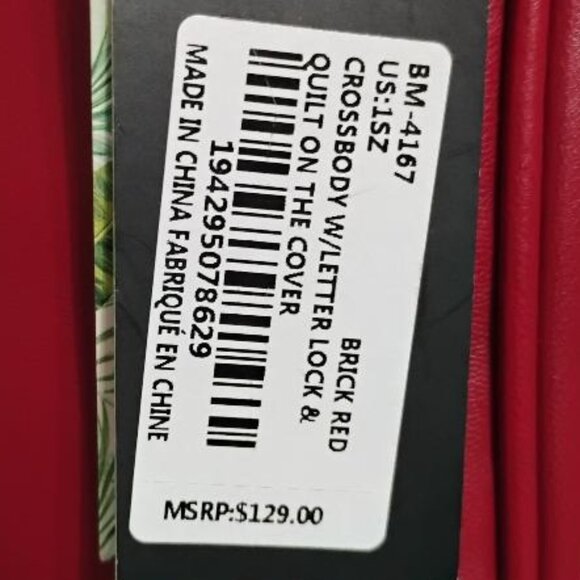 Badgley Mischka Vegan Leather Crossbody With Letter Lock Bag NWT - Picture 6 of 13